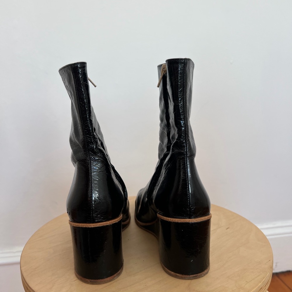 Black Patent Leather Paloma Wool Ankle Boots - Picture 6 of 7